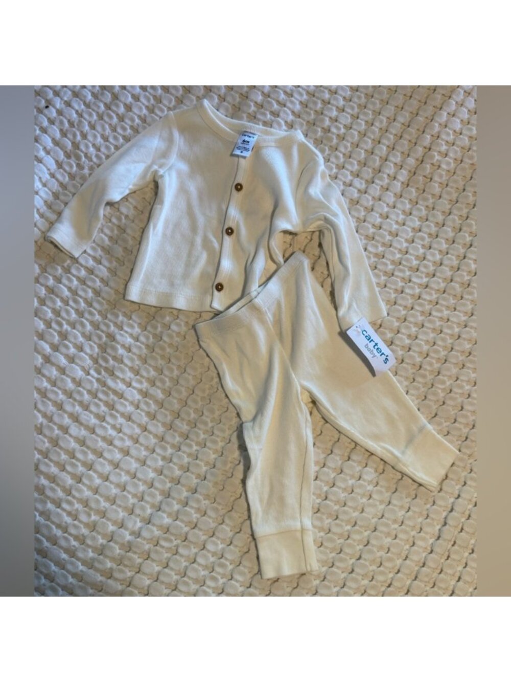 NWT white‎ ribbed carters outfit